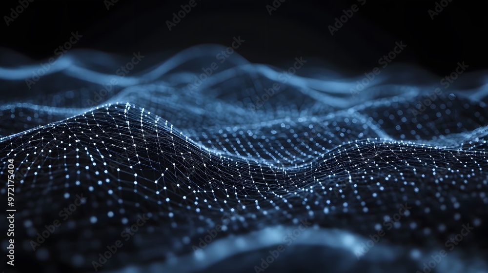 Abstract Blue Network Pattern Technology Background Abstract Blue Network Pattern Technology Background