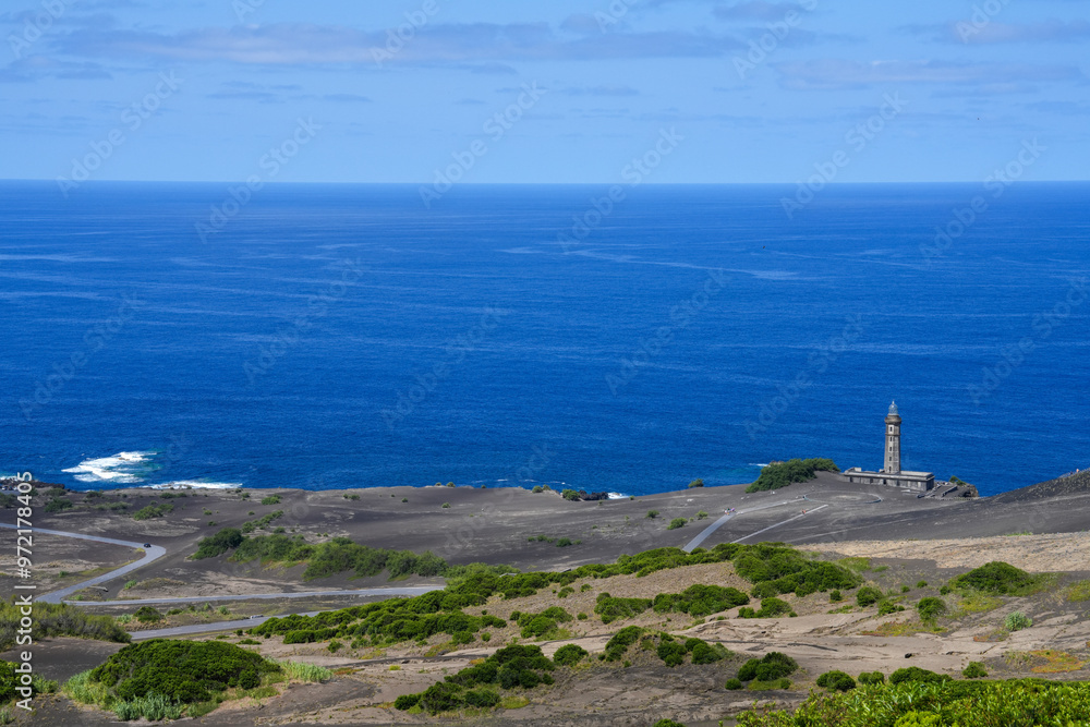 Küstenpanorama auf der Insel Faial im Nordwesten Küstenpanorama auf der Insel Faial im Nordwesten