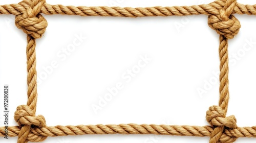 A decorative border made of intertwined rope knots framing an empty space.