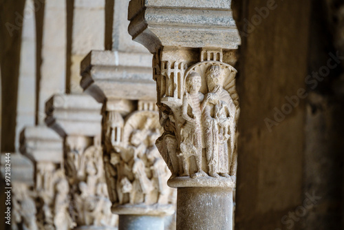 monastery of San Cugat del Vallés cloister, Slaughter of the Innocents, San Cugat del Vallés, Barcelona, ​​Catalonia, Spain photo