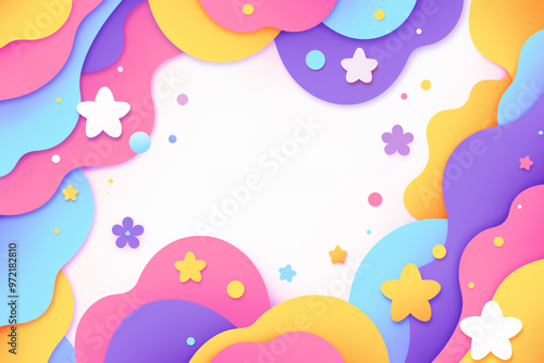 ポップで可愛いカラフルなフレーム