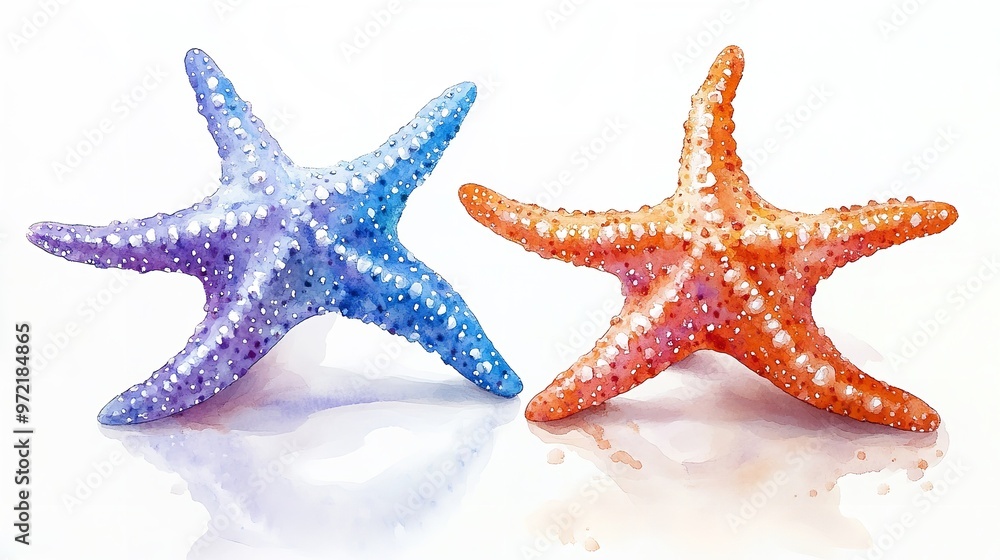 Close-up of a vibrant starfish with textured surface and vivid colors, perfect for marine life and ocean-themed projects. Close-up of a vibrant starfish with textured surface and vivid colors, perfect for marine life and ocean-themed projects.