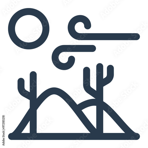 Arid Desert Landscape with Cacti