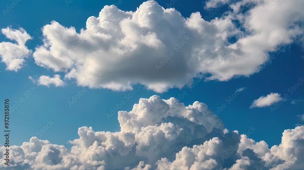 beautiful white fluffy clouds in blue sky in summer season beautiful white fluffy clouds in blue sky in summer season