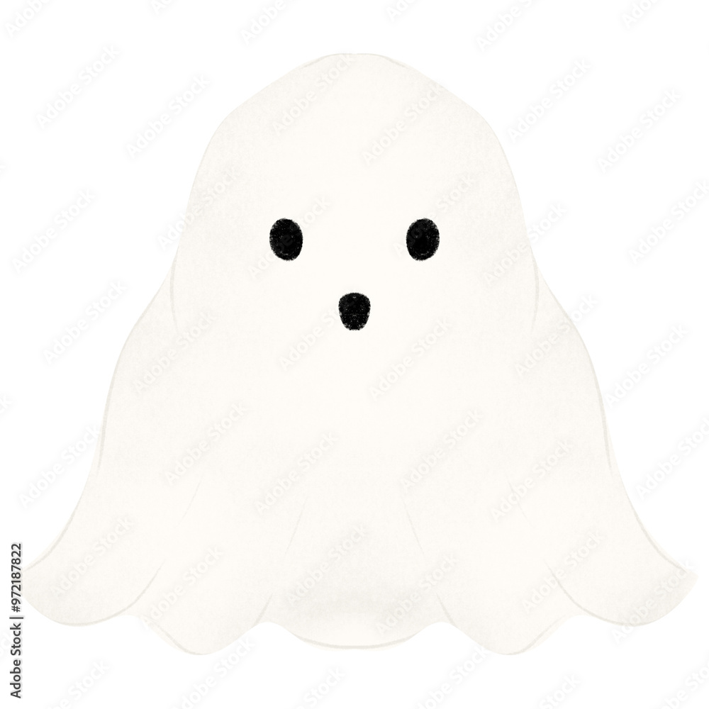 Hand drawn halloween ghost Happy Halloween day set of elements Hand drawn halloween ghost Happy Halloween day set of elements