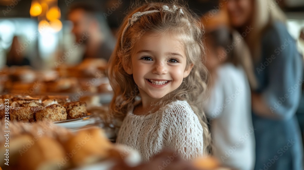 Happy kid and his sister enjoying in buffet breakfast while being in hotel Happy kid and his sister enjoying in buffet breakfast while being in hotel