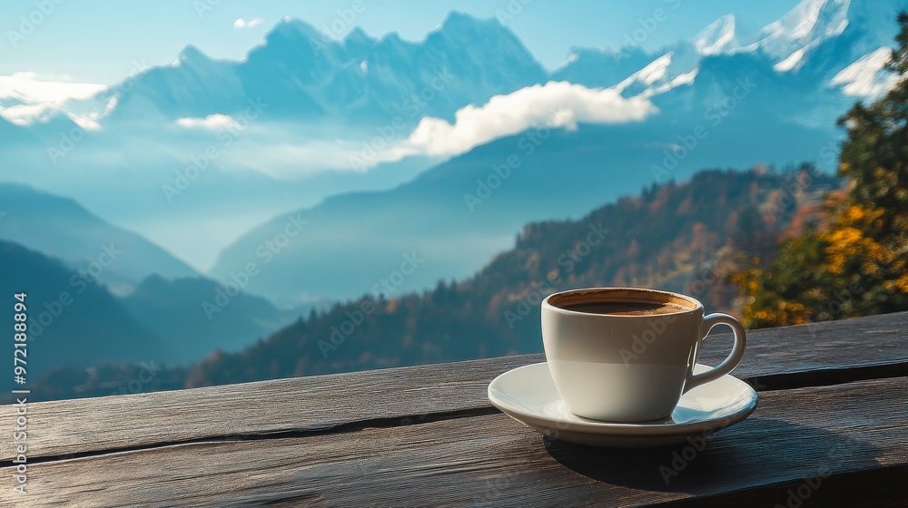 coffee cup against the mountains
coffee cup against the mountains