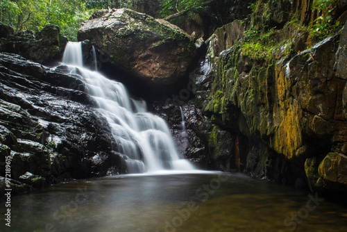 Rainforest waterfall in the Wet Tropics World Heritage Area of northern Queensland, Australia