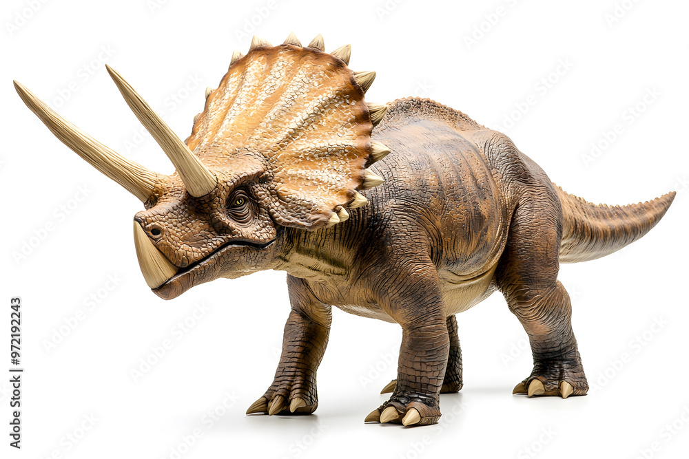 Realistic Triceratops isolated on white background Realistic Triceratops isolated on white background