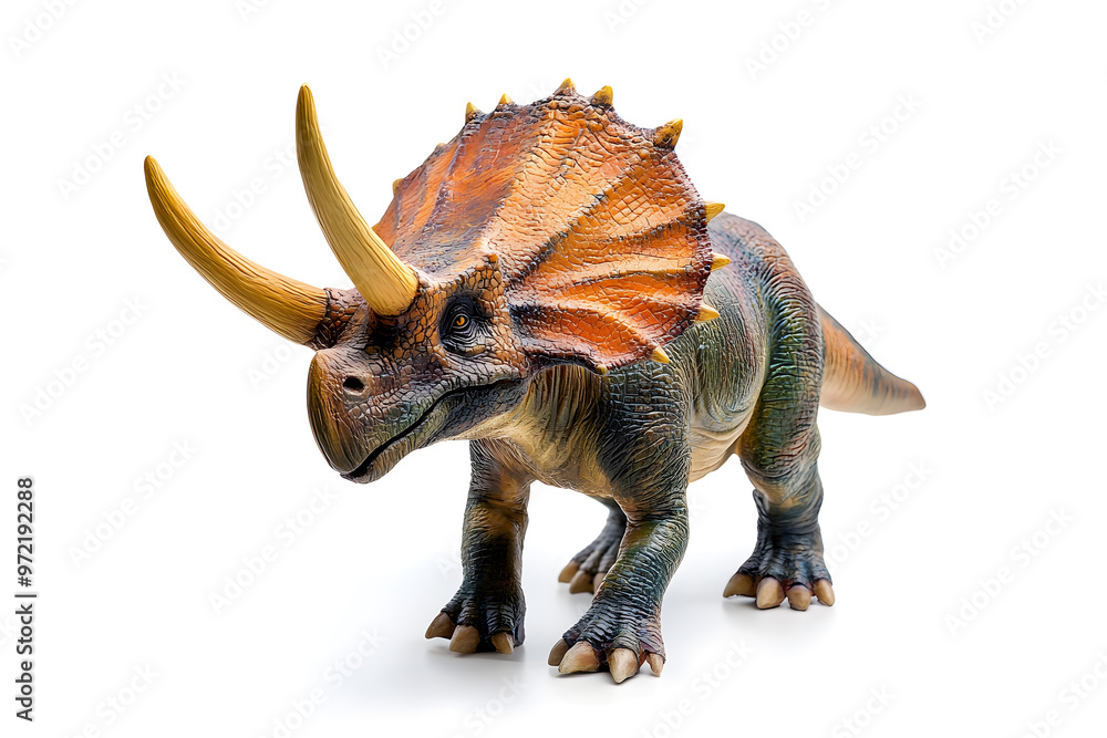Realistic Triceratops isolated on white background Realistic Triceratops isolated on white background