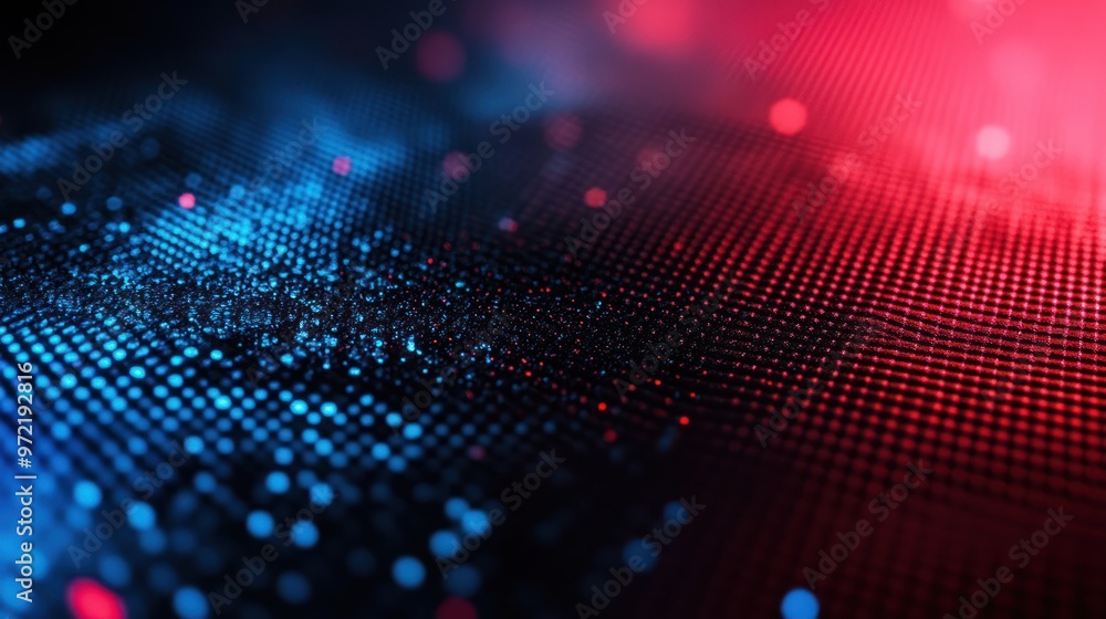 Abstract digital background with blue and red glowing particles and textures. Abstract digital background with blue and red glowing particles and textures.