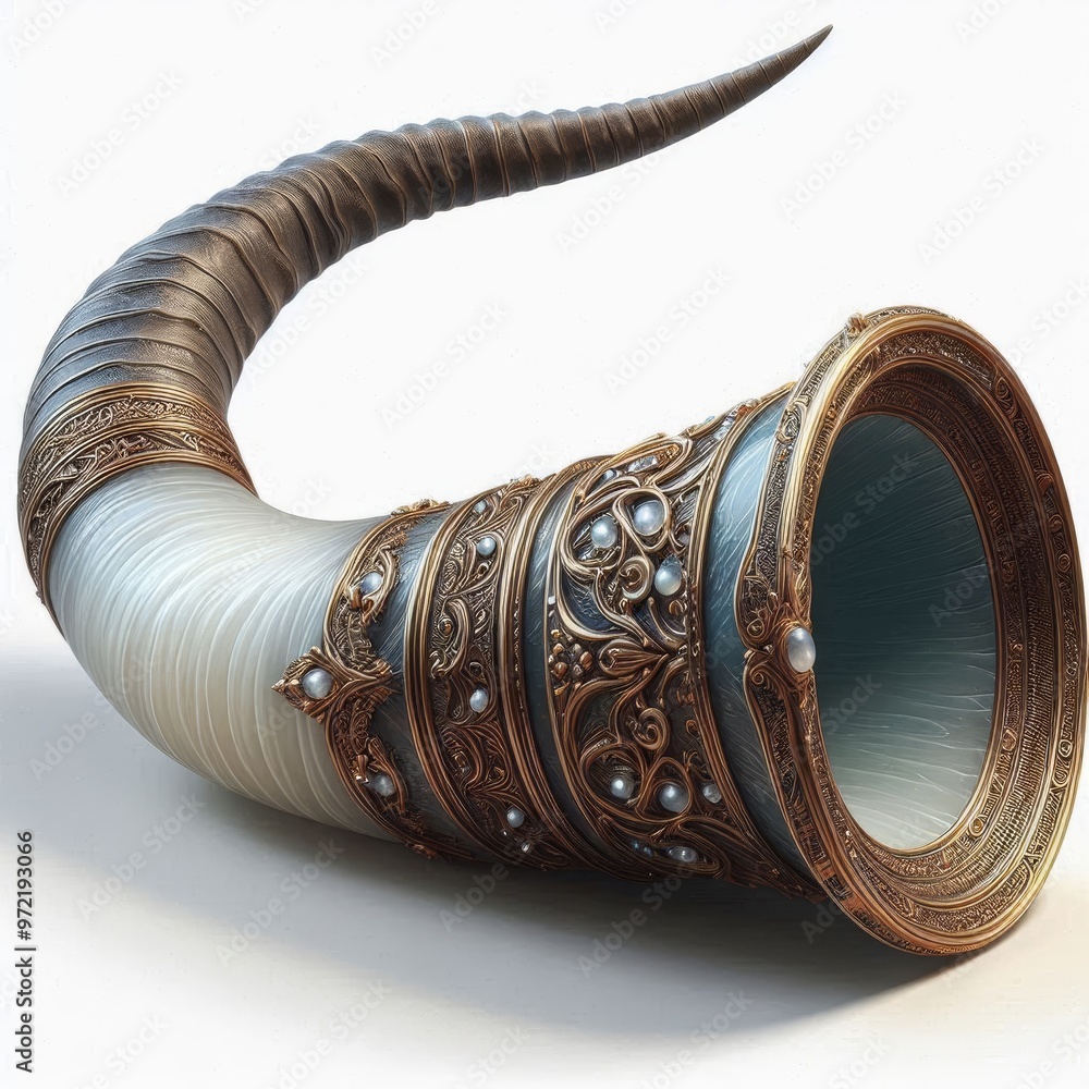 horn on a white background horn on a white background