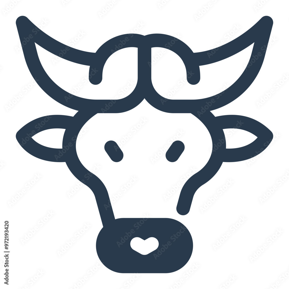 Fototapeta premium Majestic Buffalo Head with Signature Horns