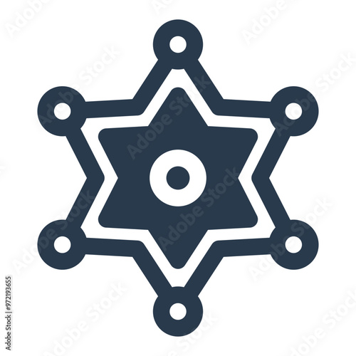 Sheriff's Star Badge Icon