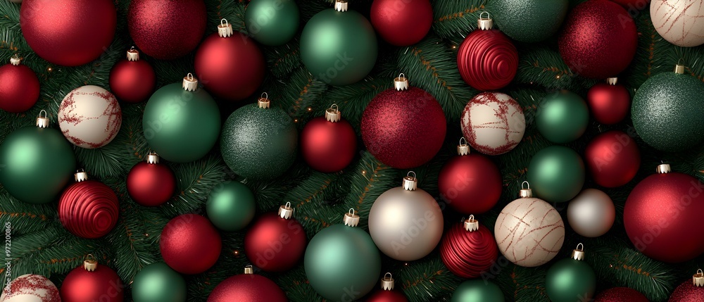 Festive Red and Green Christmas Tree Backdrop, vibrant colors, traditional holiday spirit, perfect for celebrations and gatherings Festive Red and Green Christmas Tree Backdrop, vibrant colors, traditional holiday spirit, perfect for celebrations and gatherings