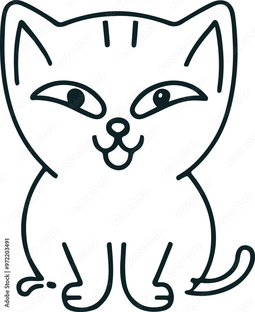 Line art cat vector Line art cat vector