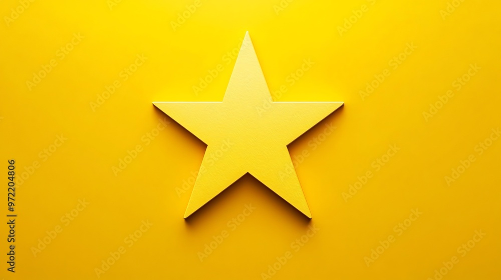 A single, golden star against a yellow background. A single, golden star against a yellow background.