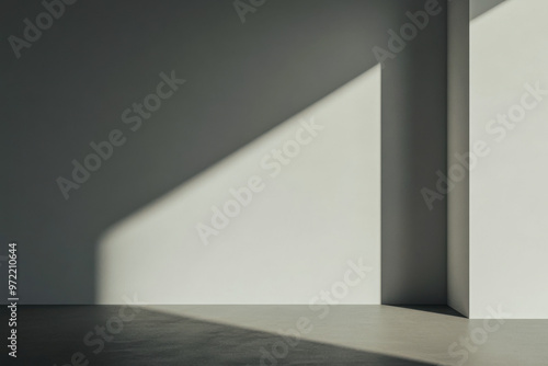 Wallpaper Mural Minimalist living room corner in neutral tones with no furniture and a large window filling the room with natural lighting. Residential interiors with copyspace. Torontodigital.ca