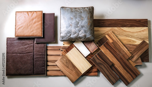 variety of furniture and flooring material