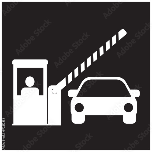 toll gate icon illustrtion design