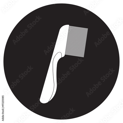 dandruff comb icon illustration design