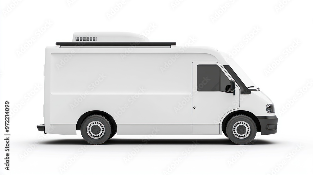 White Delivery Van Mockup White Delivery Van Mockup