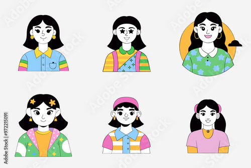 Avatar set vector graphics 