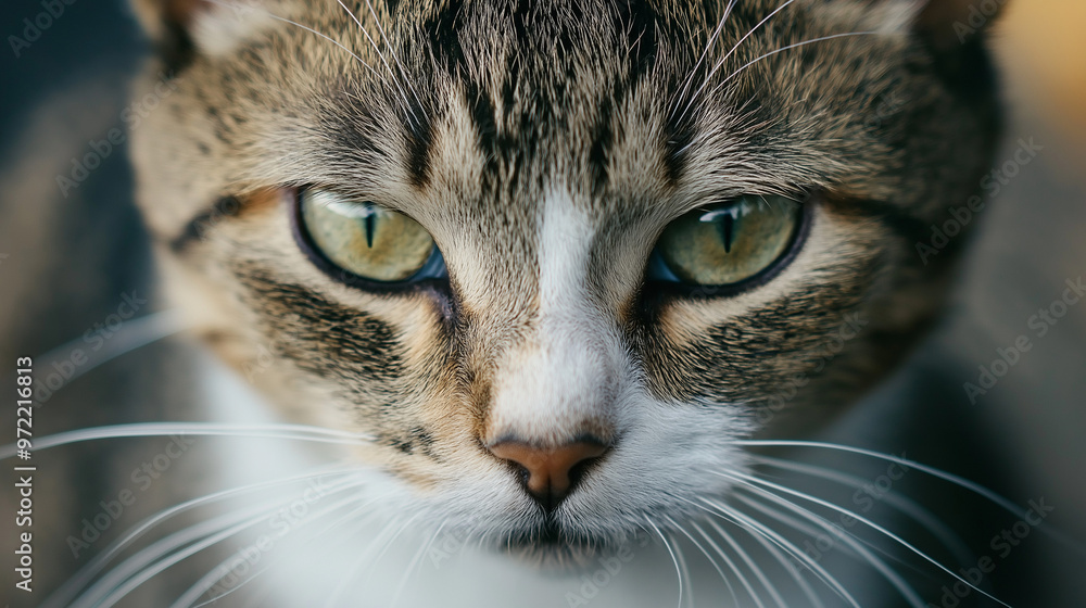 Nahaufnahme einer hübschen Katze für Tierwerbung Nahaufnahme einer hübschen Katze für Tierwerbung