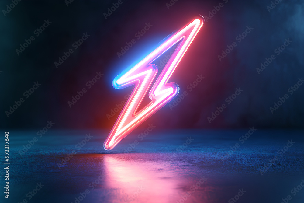 A glowing neon lightning bolt symbol on a dark background, evoking energy and dynamism. A glowing neon lightning bolt symbol on a dark background, evoking energy and dynamism.