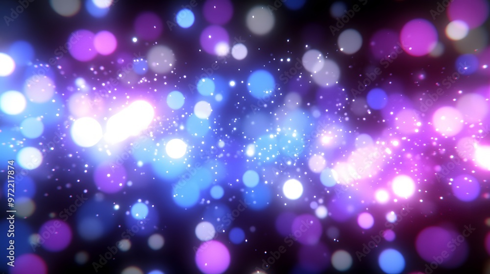 Mesmerizing Glowing Particles Dance in a Mysterious Purple-Hued Atmosphere of Enchantment Mesmerizing Glowing Particles Dance in a Mysterious Purple-Hued Atmosphere of Enchantment