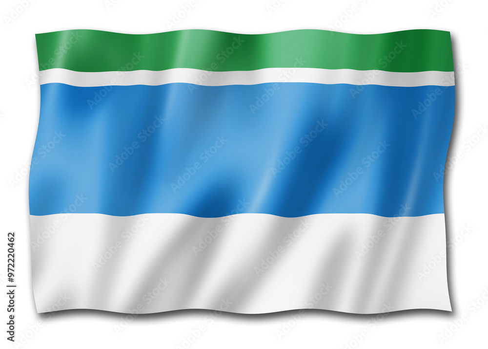 Fototapeta premium Sverdlovsk state - Oblast - flag, Russia