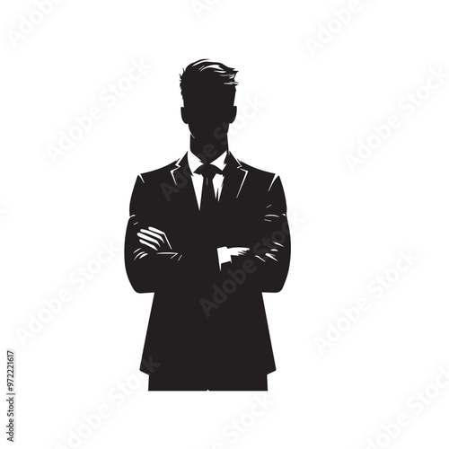 Businesspeople vector silhouette. Businessman and women vector design.