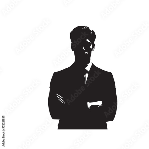 Businesspeople vector silhouette. Businessman and women vector design.
