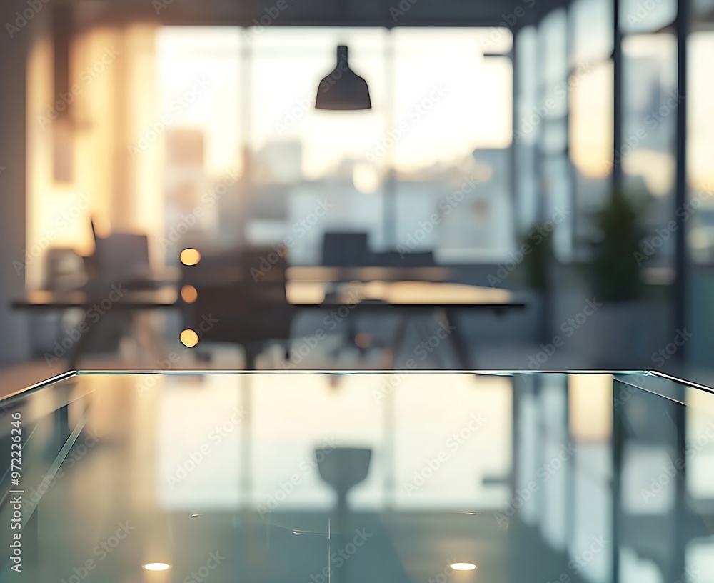 Swedish morning, glass table overlooks Stockholm with clean lighting. Swedish morning, glass table overlooks Stockholm with clean lighting.