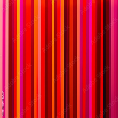 A bold and colorful striped design featuring wide vertical stripes in shades of red, pink, and orange, perfect for a vibrant, energetic look. 8k UHD, suitable for high-quality printing or digital 