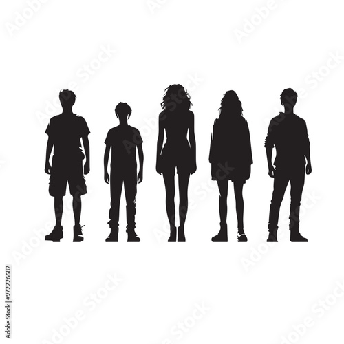 Businesspeople vector silhouette. Businessman and women vector design.