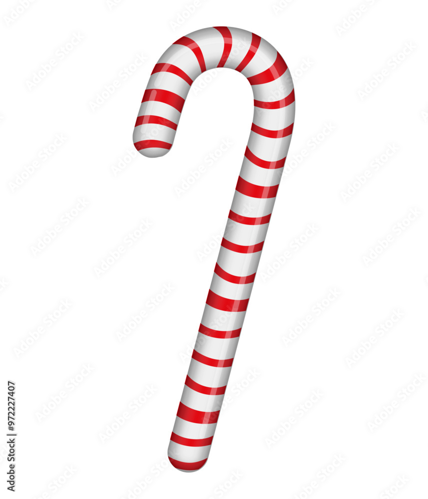Christmas candy cane striped colour isolated on a white background. Closeup. Christmas candy cane striped colour isolated on a white background. Closeup.