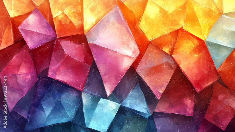 Fototapeta premium Abstract geometric background with vibrant colors.