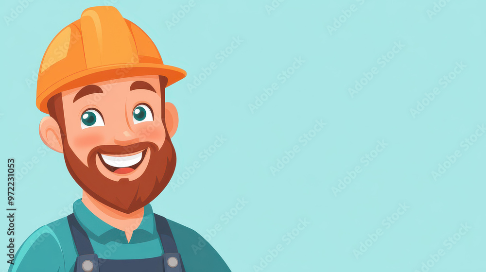 A vibrant cartoon worker profile with a clean background, showcasing professionalism and creativity. A vibrant cartoon worker profile with a clean background, showcasing professionalism and creativity.