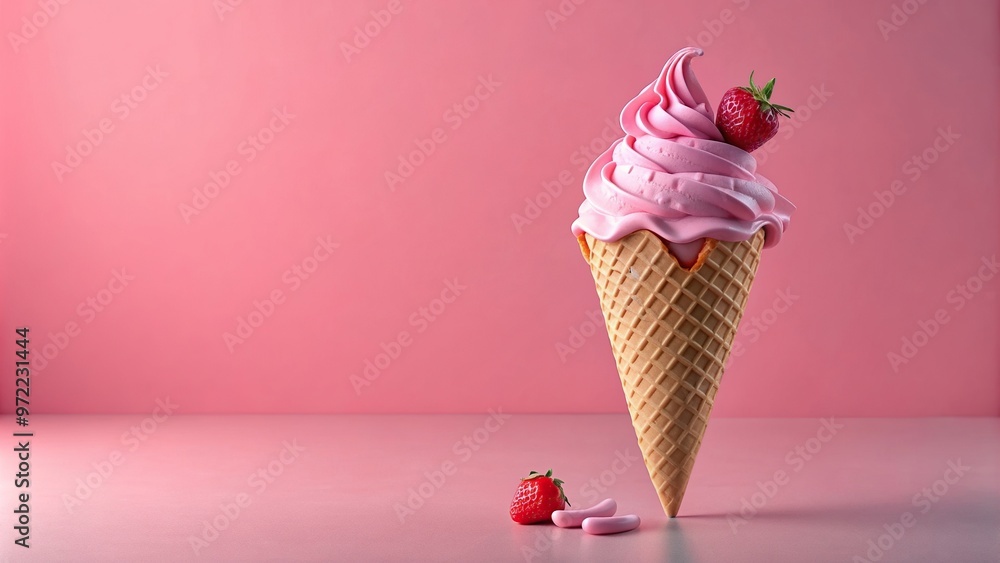 Pink strawberry pepsical ice cream melting on a pastel minimal background, ice cream,pink, pastel, pepsical, background, strawberry Pink strawberry pepsical ice cream melting on a pastel minimal background, ice cream,pink, pastel, pepsical, background, strawberry