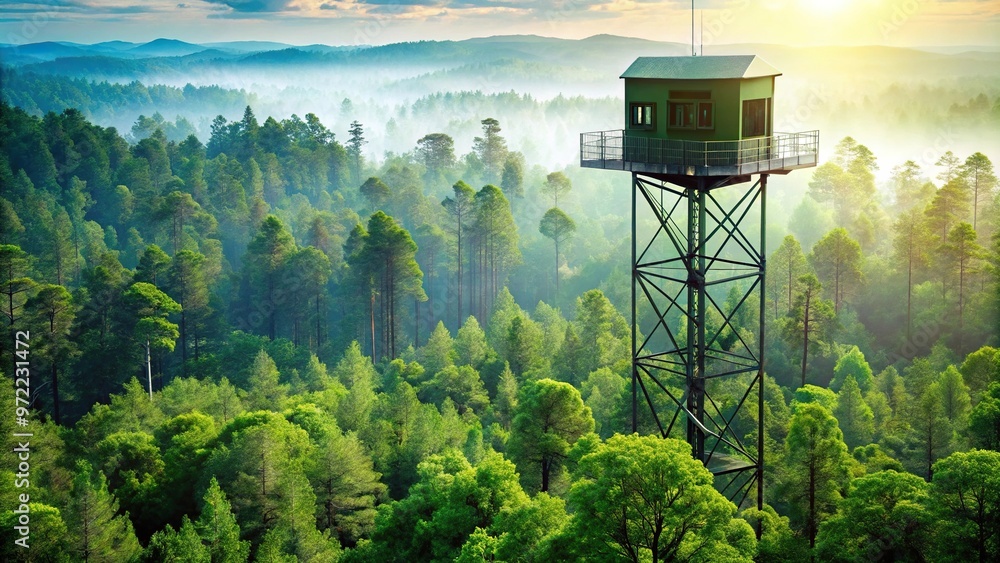 Canopy density radar scanning through forest silhouette Canopy density radar scanning through forest silhouette