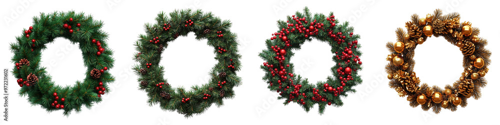 A 3D icon of a Christmas garland with a transparent background. A 3D icon of a Christmas garland with a transparent background.