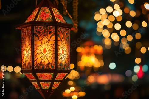 Diwali lanterns: a representation of illuminations and festivities photo