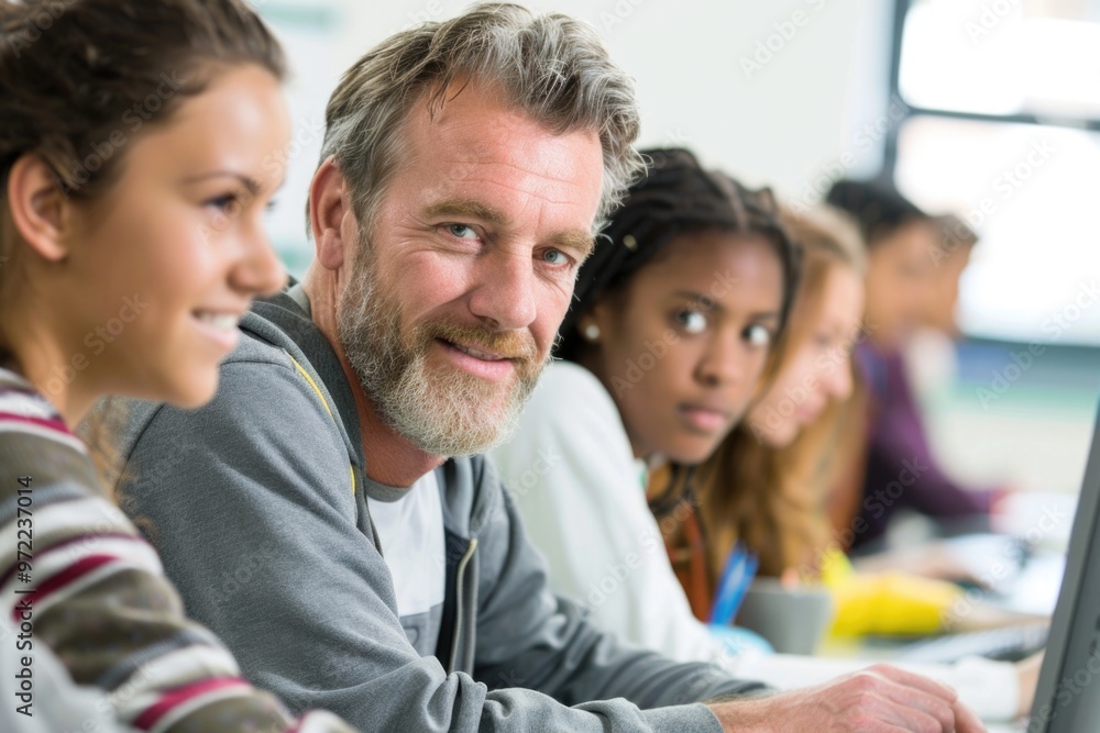 Obraz premium A person sitting in front of a laptop, focused on work or study