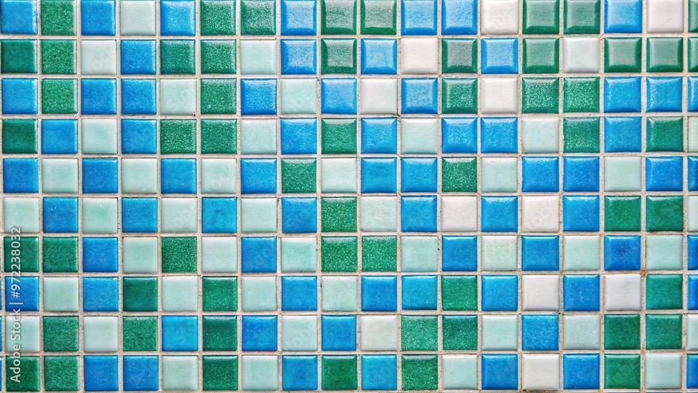 Fototapeta premium Checkered tile background pattern abstract