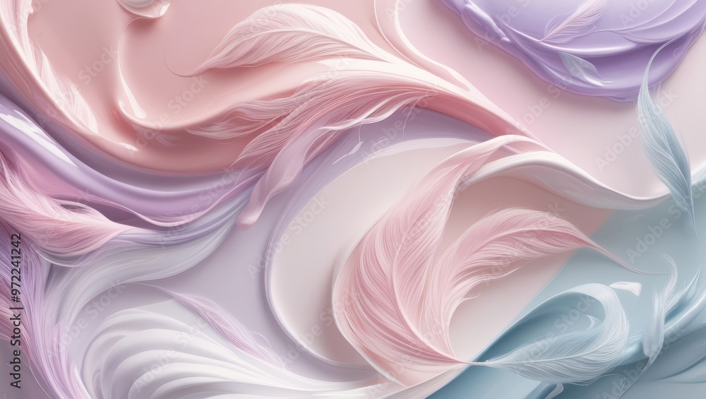 Obraz premium Romantic abstract liquid background. Modern wallpaper for interior design, decoration, and poster print.