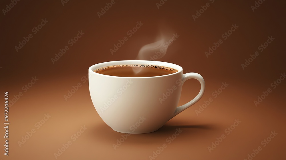 A warm cup of coffee with steam rising from it, inviting you to take a sip. A warm cup of coffee with steam rising from it, inviting you to take a sip.