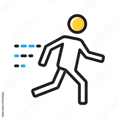 Vector multicolor icon for Run