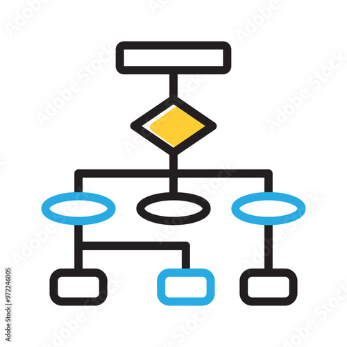 Vector multicolor icon for Flowchart