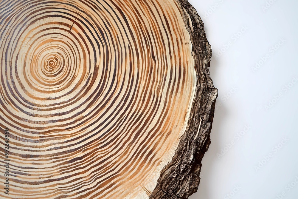 Fototapeta premium Background image of wood slice with detailed wooden texture for stocks.